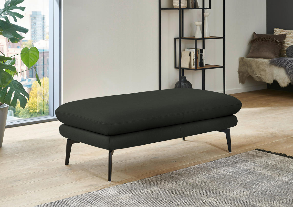 ECKSOFA in Echtleder Dunkelgrün  - Dunkelgrün/Schwarz, Design, Leder/Metall (310/180cm) - Dieter Knoll