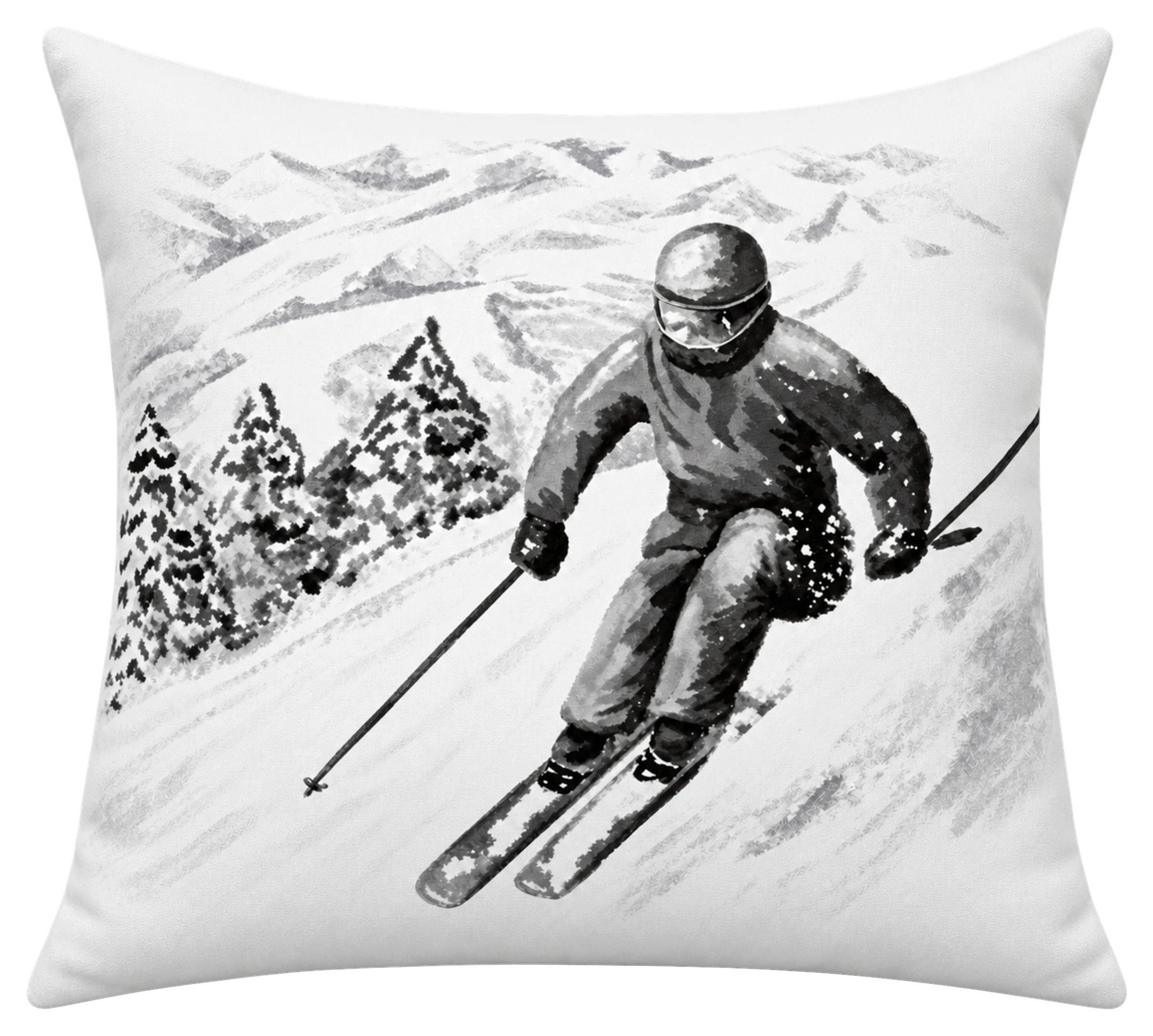 ZIERKISSEN   45/45 cm   - Schwarz, Design, Textil (45/45cm) - Ambia Home