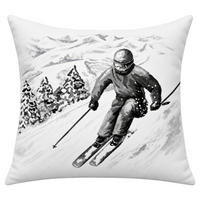 ZIERKISSEN   45/45 cm   - Schwarz, Design, Textil (45/45cm) - Ambia Home