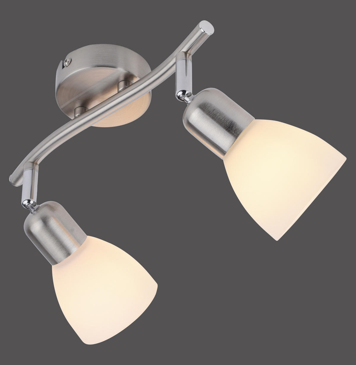 SVJETILJKA STROPNA  - boje oplemenjenog čelika, Basics, staklo/metal (44,8/23/21cm)