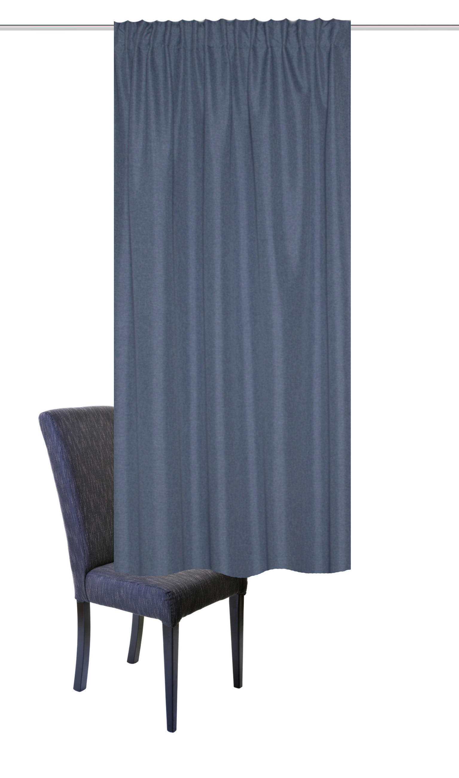 WÄRMESCHUTZVORHANG ESKIMO blickdicht 135/175 cm   - Blau, Basics, Textil (135/175cm)