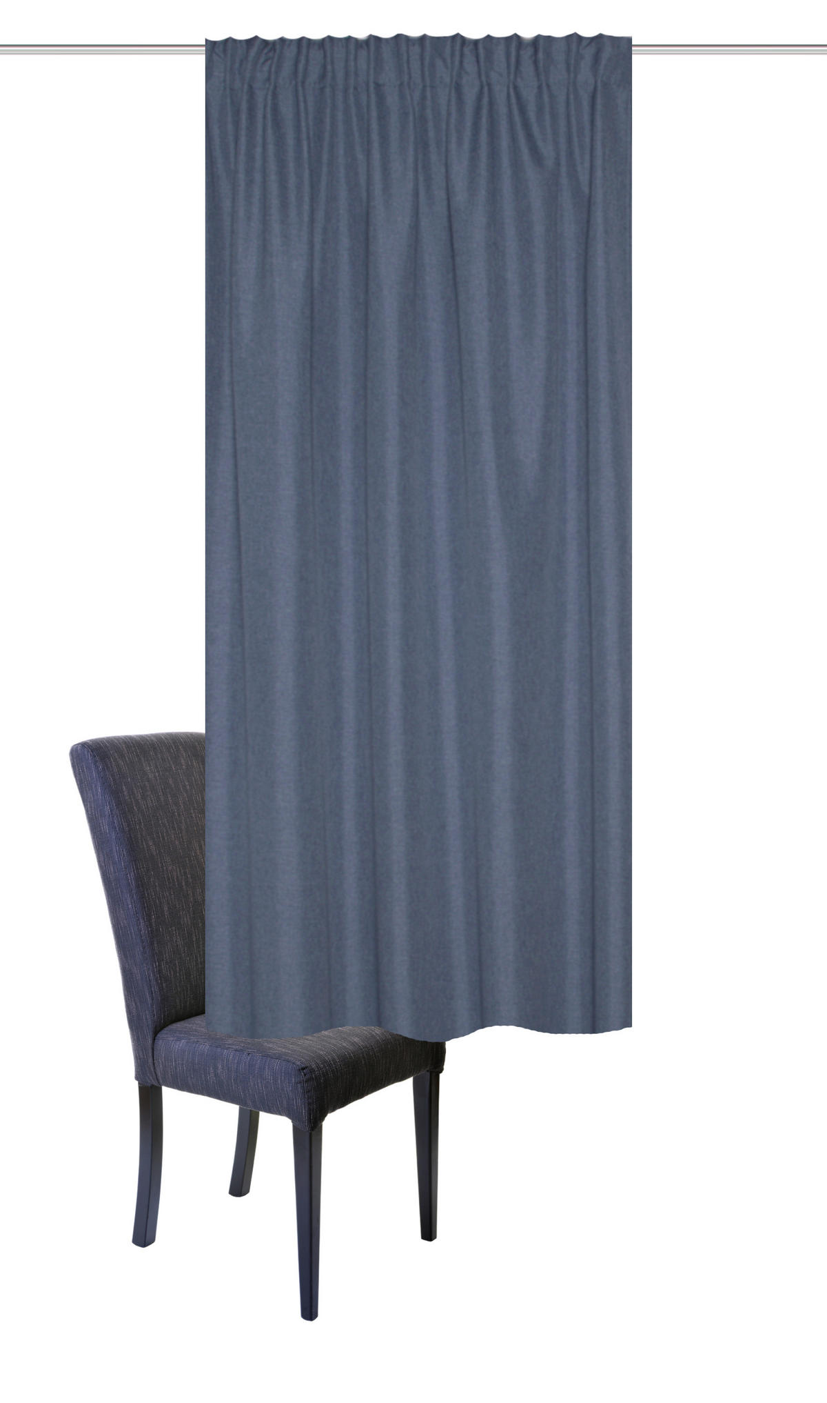 WÄRMESCHUTZVORHANG ESKIMO blickdicht 135/175 cm   - Blau, Basics, Textil (135/175cm)