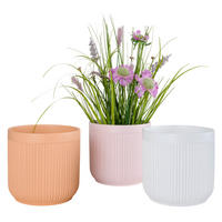 KVETNÍK keramika, 15,5/14,5 cm - oranžová/pink, Trend, keramika (15,5/14,5cm) - Ambia Home