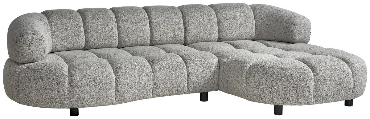 HÖRNSOFFA i vävt tyg greige  - greige/svart, Design, trä/textil (284/183cm) - Welnova