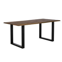ESSTISCH in Holz 160/90/75 cm  - Walnussfarben/Schwarz, MODERN, Holz/Metall (160/90/75cm) - Livetastic