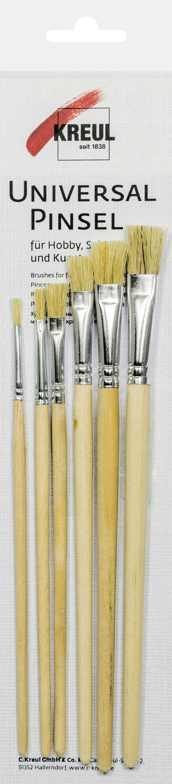 KÜNSTLERPINSEL - Naturfarben, Basics, Naturmaterialien/Holz (1/31/7cm)
