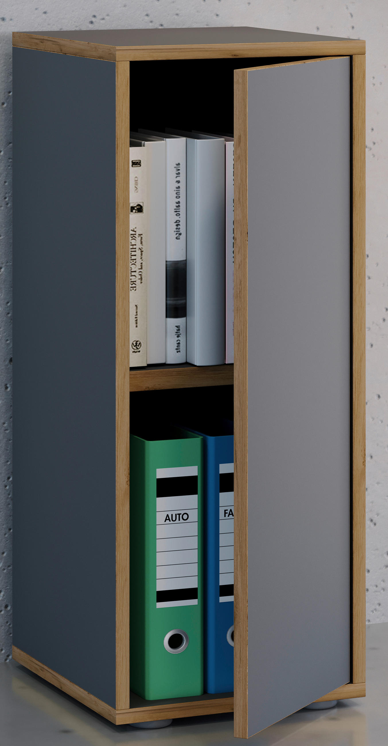 AKTENSCHRANK 30/74/33 cm  - Honigeiche/Anthrazit, Design, Holzwerkstoff (30/74/33cm) - MID.YOU