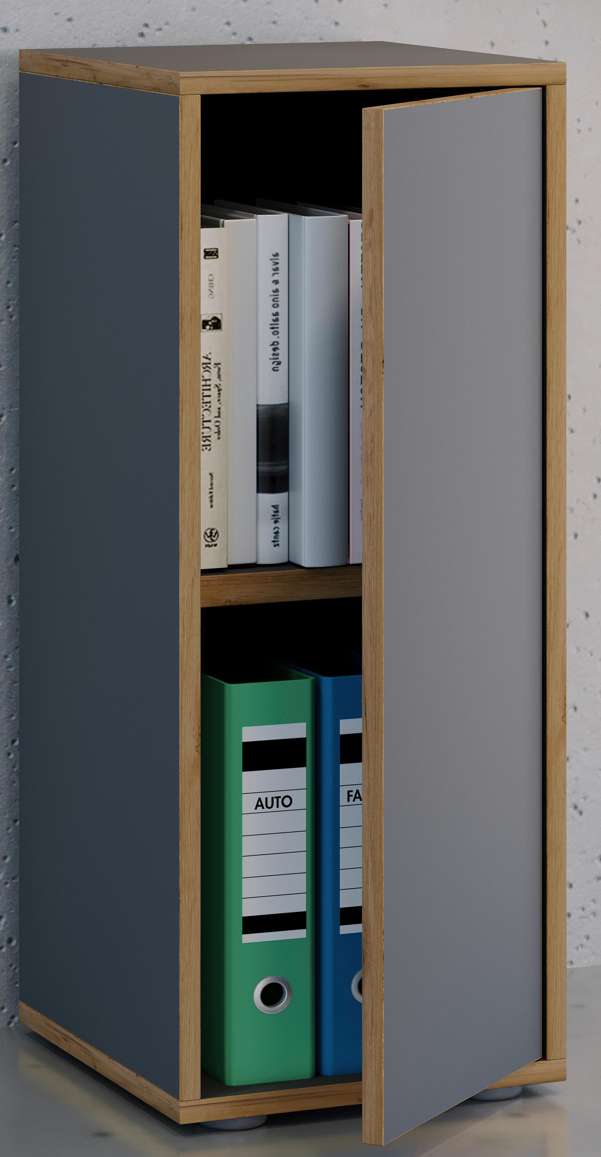 AKTENSCHRANK 30/74/33 cm  - Honigeiche/Anthrazit, Design, Holzwerkstoff (30/74/33cm) - MID.YOU