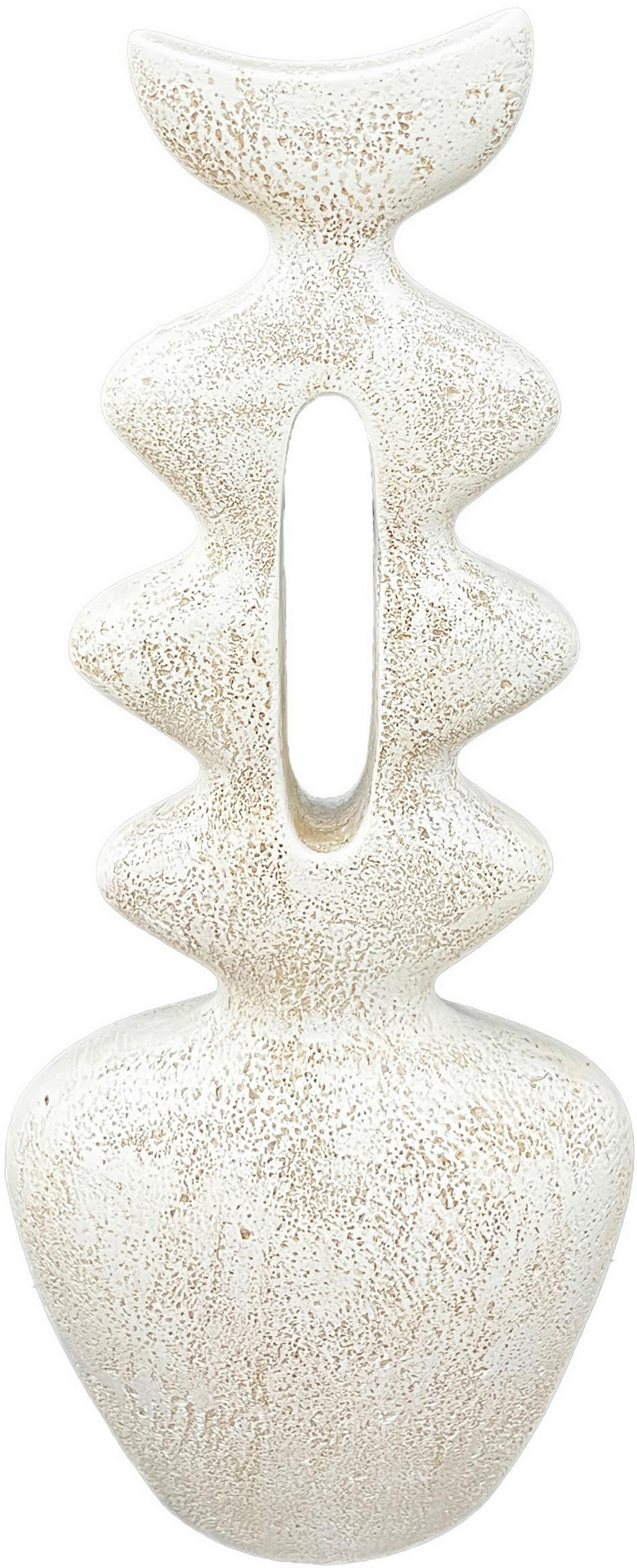 SKULPTUR - Weiß, Basics, Kunststoff (18,5/45/9cm) - Ambia Home