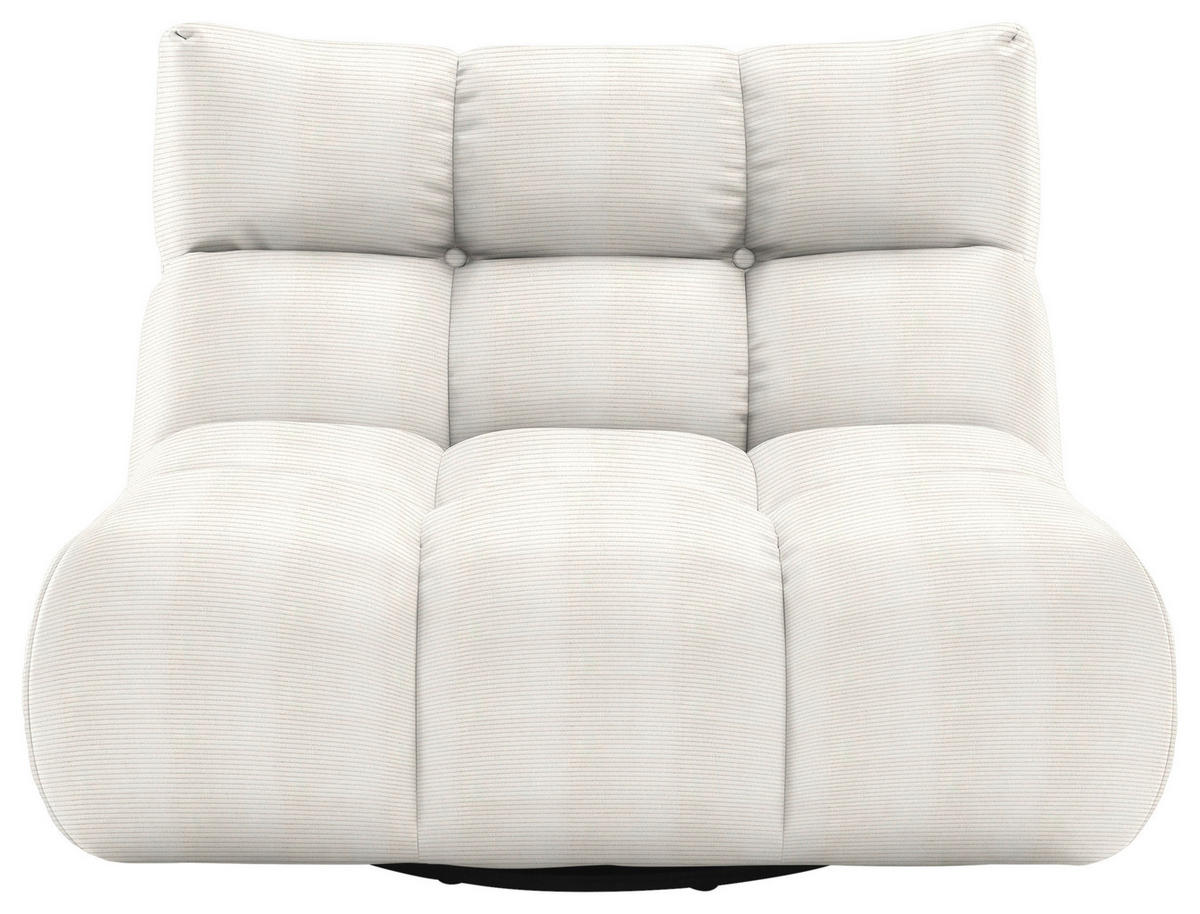 SESSEL Feincord Weiss  - Weiss/Schwarz, Design, Kunststoff/Textil (112/85/108cm) - Pure Home Lifestyle