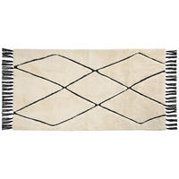 BADEMATTE Schwarz, Elfenbein 70/120 cm  - Elfenbein/Schwarz, Textil (70/120cm) - Esposa