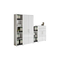 AKTENSCHRANK 257/185,6/33 cm  - Weiß Hochglanz/Weiß, MODERN, Holzwerkstoff (257/185,6/33cm) - MID.YOU