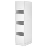 WÄSCHESCHRANK Clara 50/200/67,6 cm Weiss - Weiss/Edelstahlfarben, Konventionell, Holzwerkstoff/Metall (50/200/67,6cm) - Respekta
