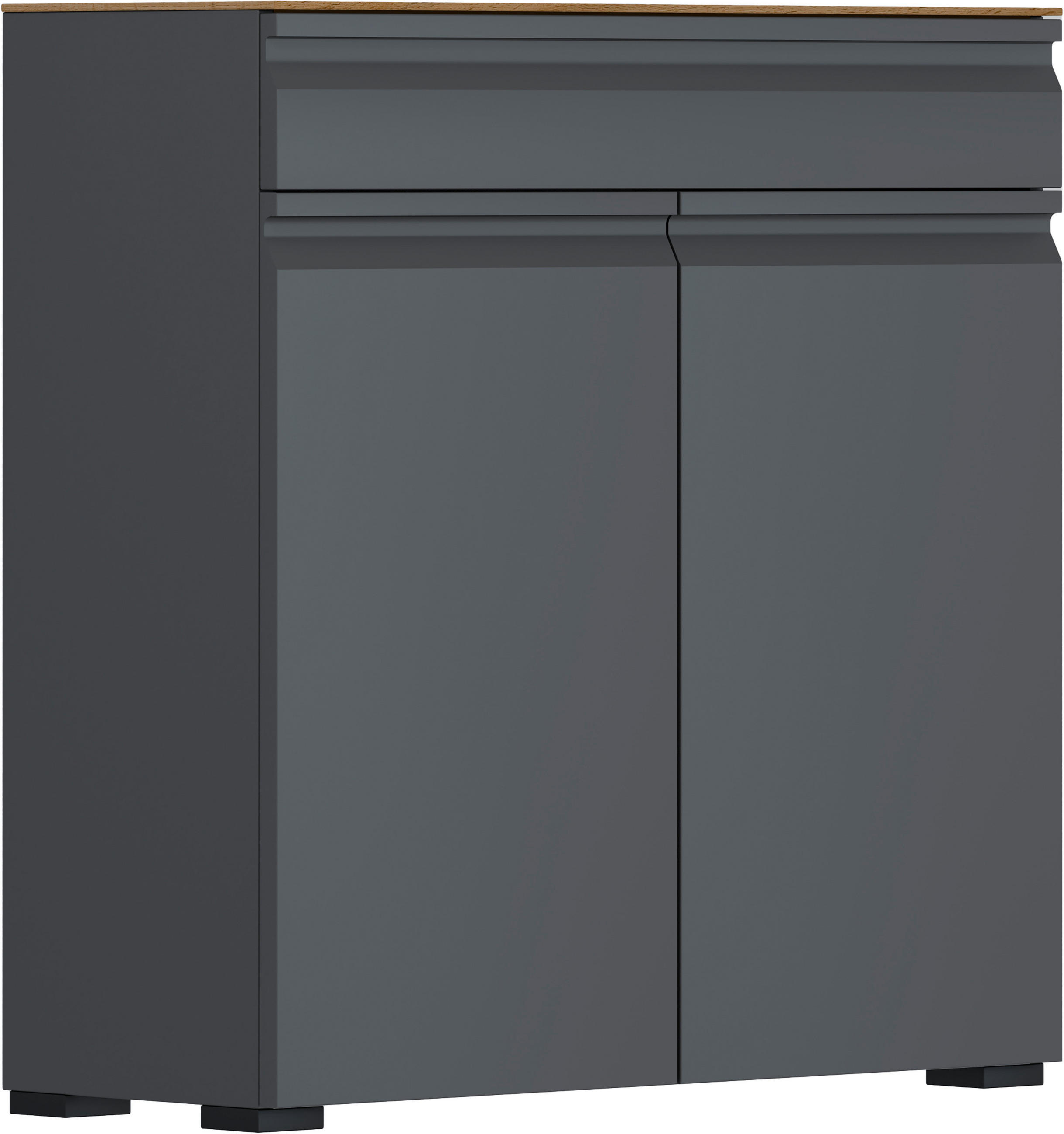 ORMAR ZA OBUĆU  antracit, boje hrasta  drvni materijal     - boje hrasta/crna, Design, drvni materijal/plastika (93/96/36cm) - Dieter Knoll