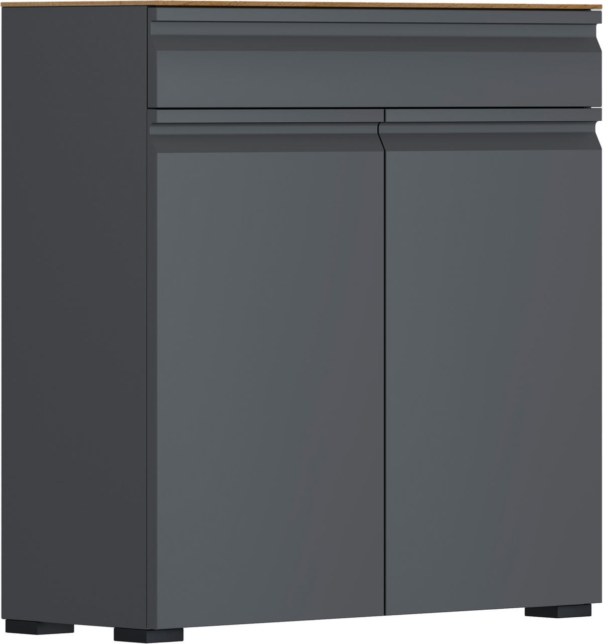 ORMAR ZA OBUĆU  antracit, boje hrasta  drvni materijal     - boje hrasta/crna, Design, drvni materijal/plastika (93/96/36cm) - Dieter Knoll