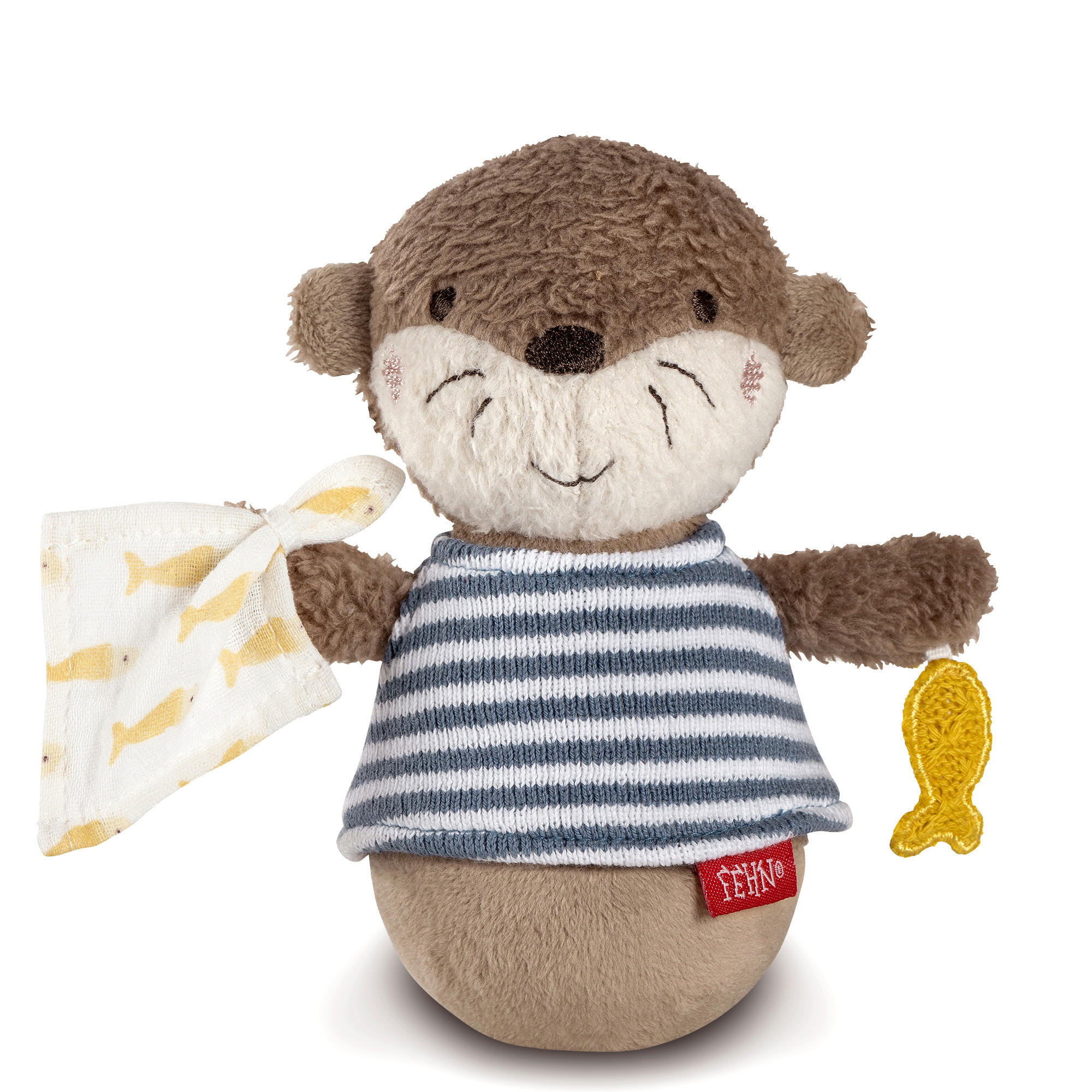 STEHAUFFIGUR  - Braun, Basics, Textil (15/12/6,8cm) - Fehn