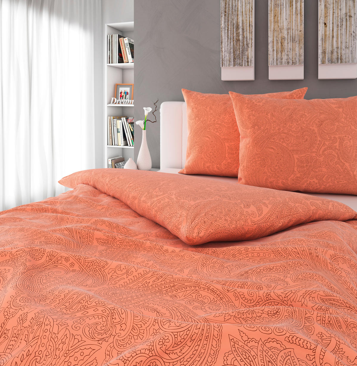POSTELJNINA DEPHNE 200/200 cm saten roza  - roza, Konvencionalno, tekstil (200/200cm) - Bio:Vio