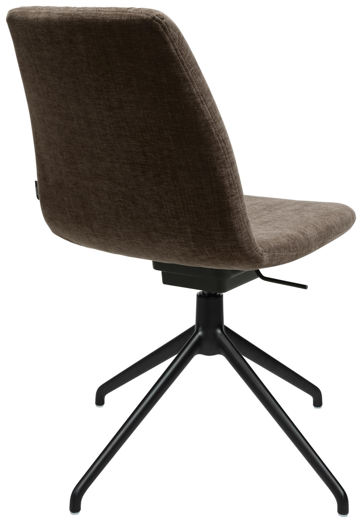 STUHL  in Stahl Flachgewebe  - Alufarben/Braun, Design, Textil/Metall (46/85-88/55cm) - Johann Jakob