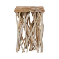 PRÍRUČNÝ STOLÍK, tíkové drevo, prírodná farba - prírodná farba, Natur, drevo (40/40/60cm)