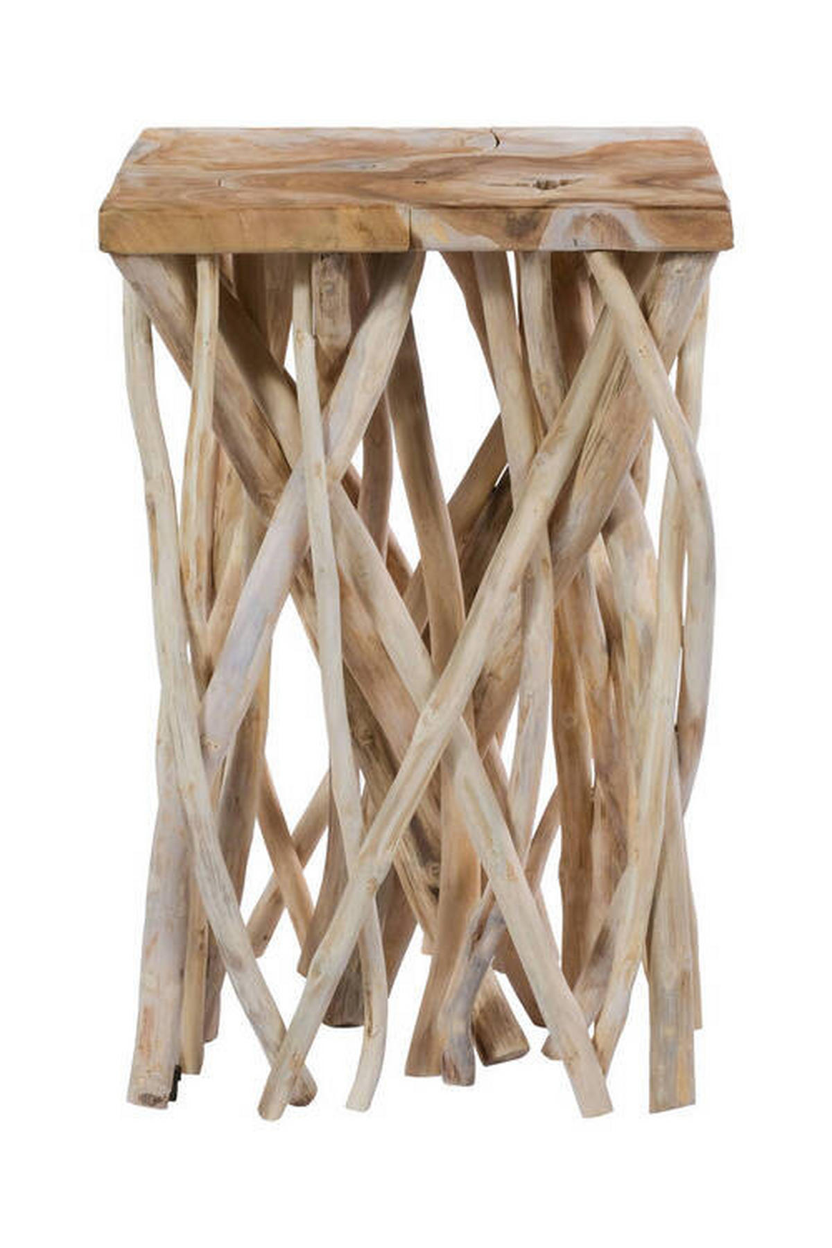 PRÍRUČNÝ STOLÍK, tíkové drevo, prírodná farba - prírodná farba, Natur, drevo (40/40/60cm)