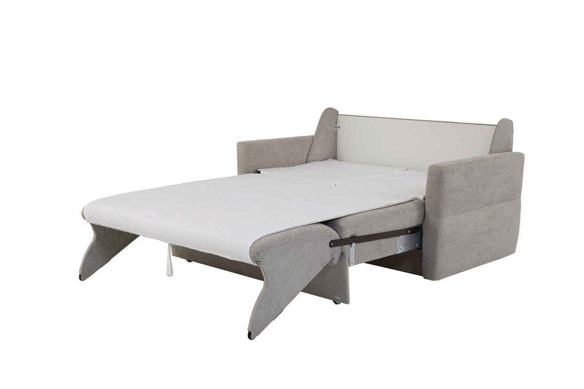SCHLAFSOFA Chenille Grau  - Schwarz/Grau, KONVENTIONELL, Kunststoff/Textil (150/88/91cm) - Sedda