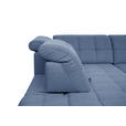 ECKSOFA in Webstoff Blau  297/216 cm  - Blau/Schwarz, Design, Holz/Textil (297/216cm) - Xora