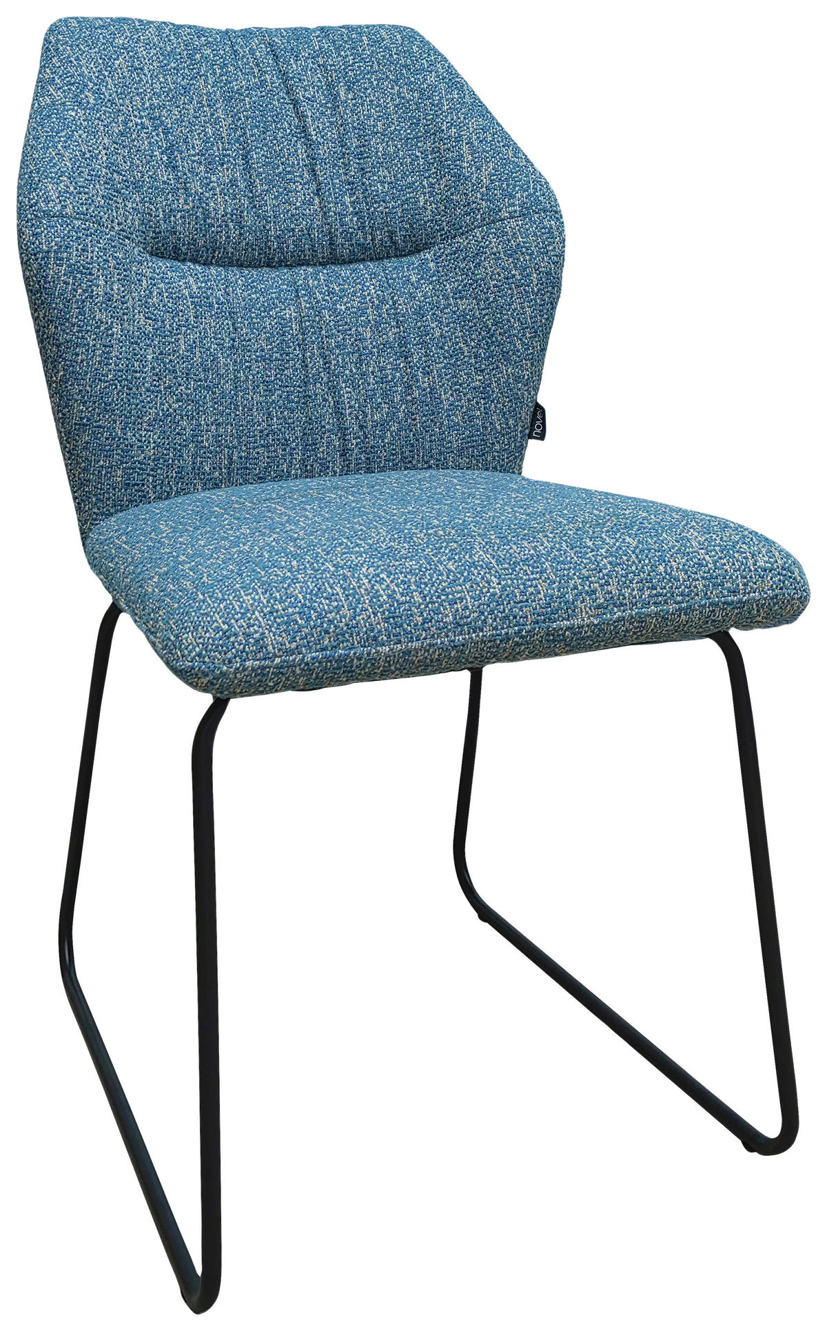 STUHL - Türkis/Schwarz, Design, Textil/Metall (49/89,5/65cm) - Novel