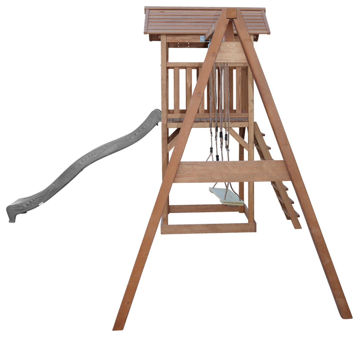 SPIELTURM 356,6/241,9/349 cm  - Braun/Grau, KONVENTIONELL, Holz/Kunststoff (356,6/241,9/349cm) - Ambia Garden
