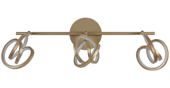 DECKENLEUCHTE    59/12/21,2 cm  - Weiß/Cappuccino, Trend, Kunststoff/Metall (59/12/21,2cm) - Novel