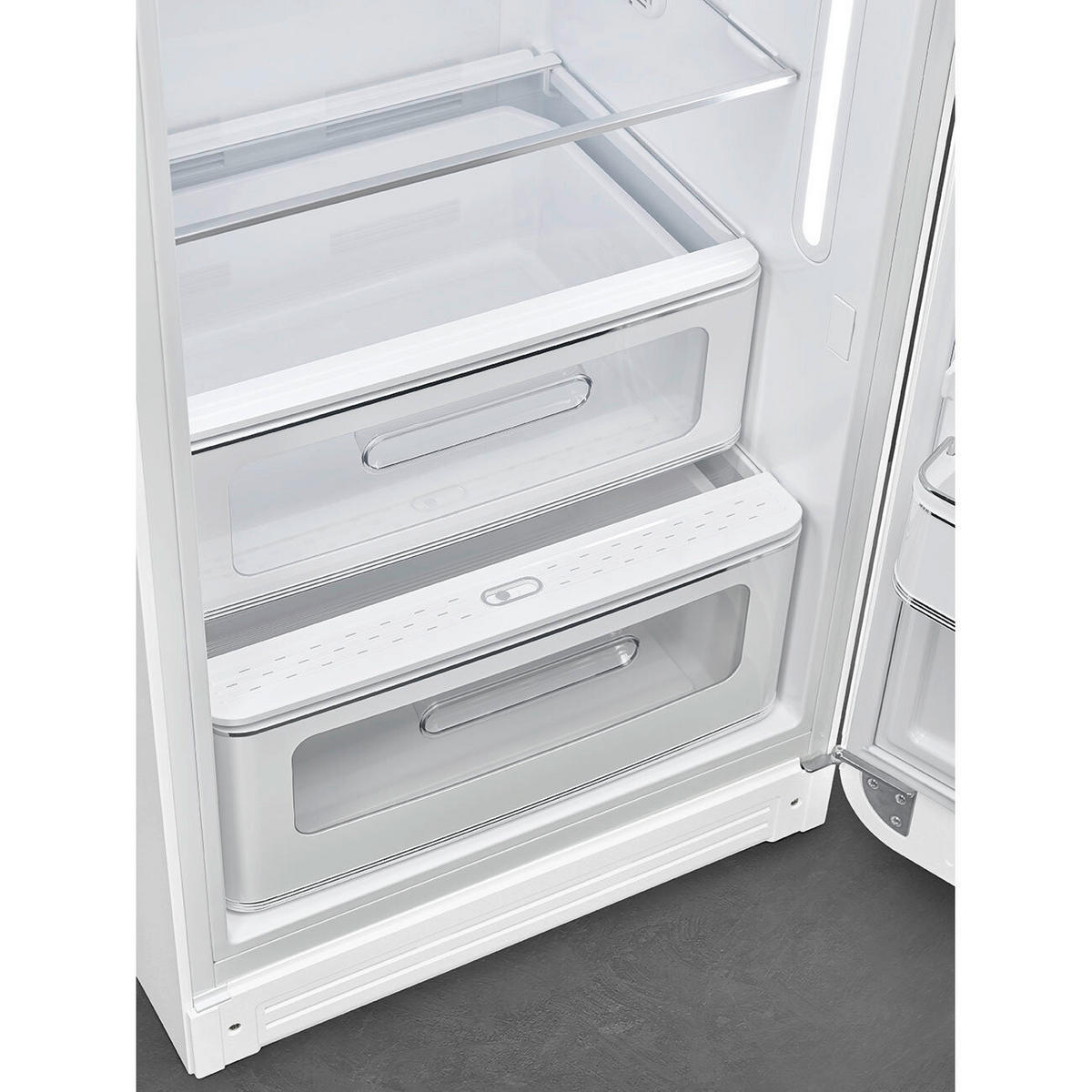 KÜHL-GEFRIER-KOMBINATION FAB28RWH6  - Weiss Hochglanz, Trend, Metall (60.1/153/76.8cm) - SMEG
