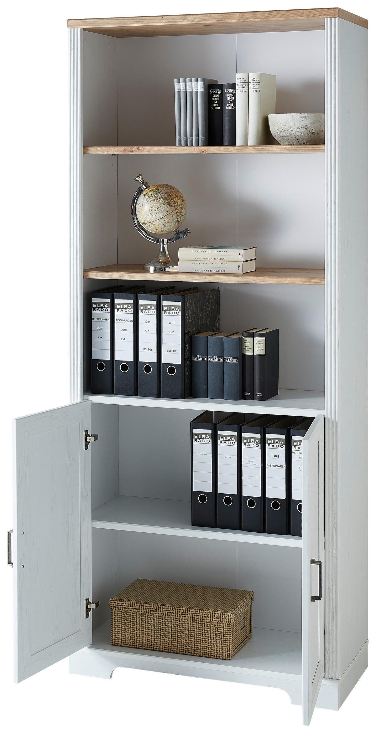 AKTENSCHRANK Pinienfarben, Eiche Artisan  - Eiche Artisan/Pinienfarben, KONVENTIONELL, Holzwerkstoff (86/204/38cm) - Carryhome