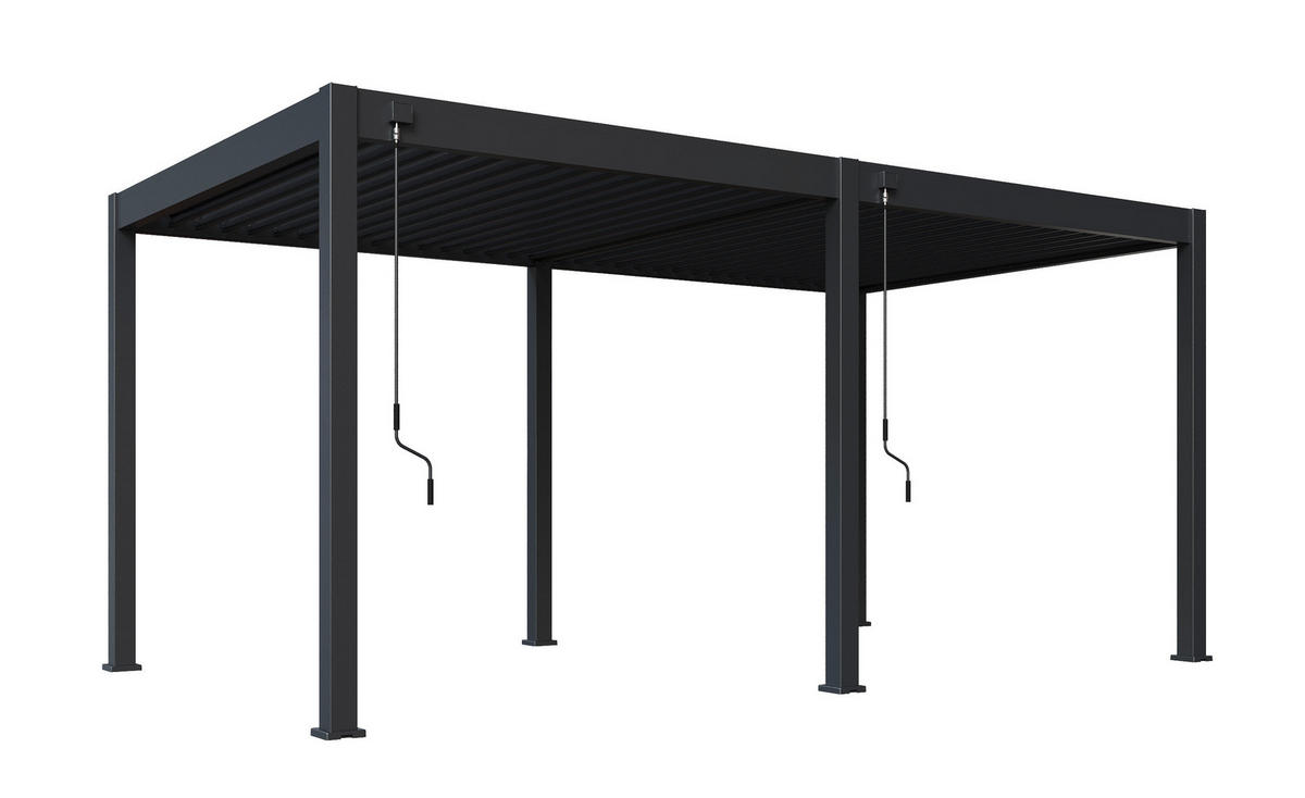 PERGOLA 530/255/300 cm Aluminium  - Anthrazit, Basics, Metall (530/255/300cm) - Gardenson