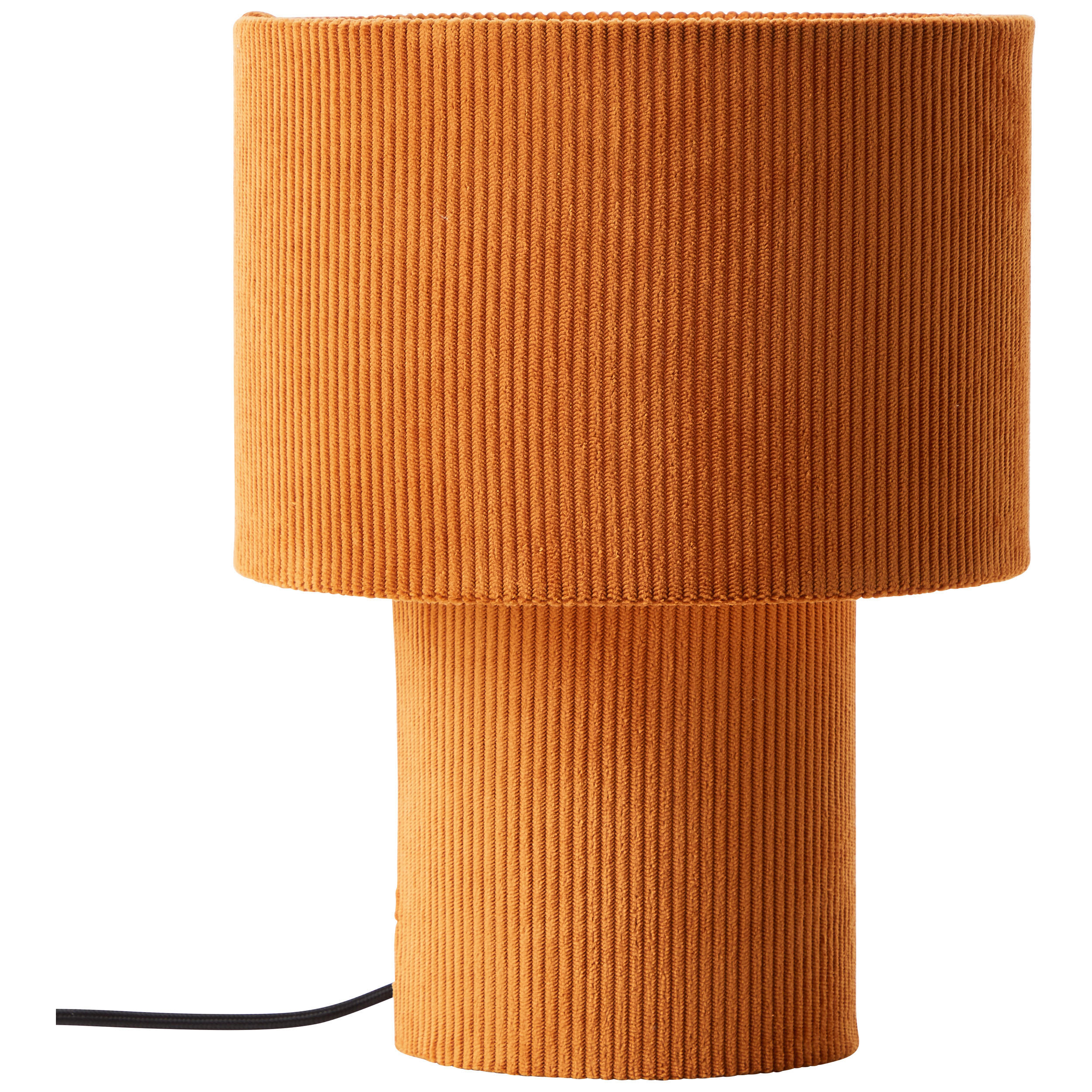 TISCHLEUCHTE - Dunkelgelb, Basics, Textil/Metall (23/30cm) - Brilliant