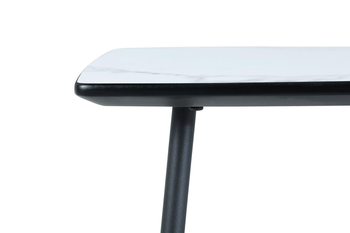 KONFERENČNÍ STOLEK, bílá, kov, kompozitní dřevo, 80/60/42 cm - bílá/černá, Design, kov/kompozitní dřevo (80/60/42cm) - MID.YOU