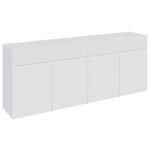 SIDEBOARD  200/79,6/39,8 cm 4 Schublade(n)  - Silberfarben/Weiß, Design, Holzwerkstoff/Kunststoff (200/79,6/39,8cm) - Xora