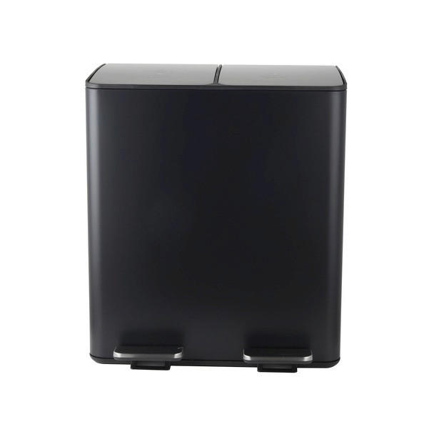 TRETEIMER 40 L  - Schwarz, Basics, Kunststoff/Metall (45/30/51cm) - Spirella