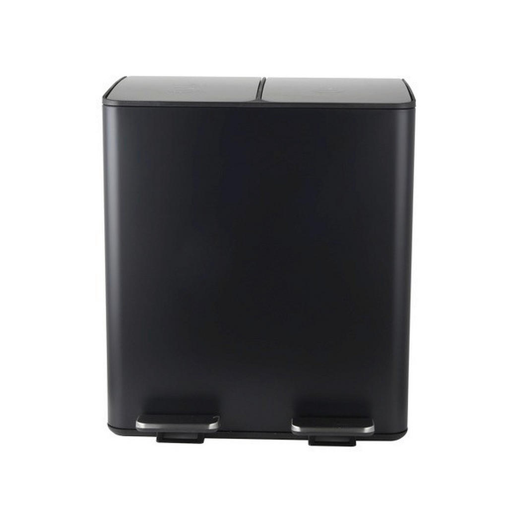 Treteimer Aliya 40l Schwarz Metall Lxbxh: 45x30x51 Cm