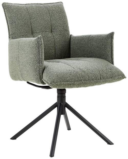 ARMLEHNSTUHL  in Webstoff  - Schwarz/Grün, Design, Textil/Metall (57/86/65cm) - Valnatura