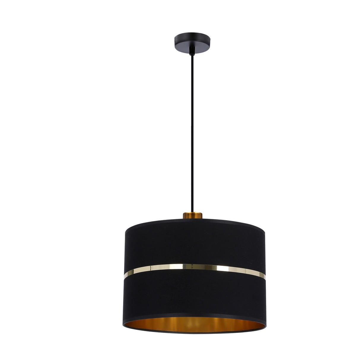 PENDELLEUCHTE Assam 30/30/105 cm   - Goldfarben/Schwarz, KONVENTIONELL, Kunststoff/Metall (30/30/105cm)