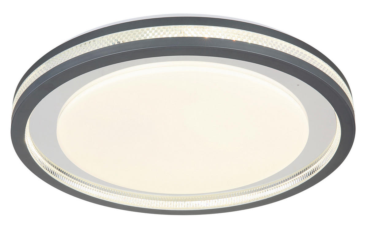 LED-DECKENLEUCHTE 30 W  47,8/6,7 cm    - Weiss/Transparent, Konventionell, Kunststoff/Metall (47,8/6,7cm) - Globo