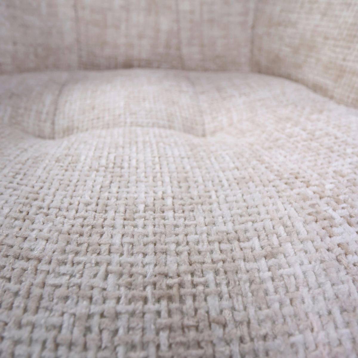 ARMLEHNSTUHL  Sitzfläche 180° drehbar Flachgewebe  Beige  - Beige/Weiß, MODERN, Textil/Metall (59/85/63cm) - MID.YOU
