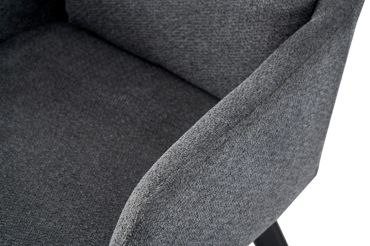 STUHL-SET 2 Stück  in Webstoff  - Anthrazit/Schwarz, MODERN, Textil/Metall (53/87/62cm) - MID.YOU