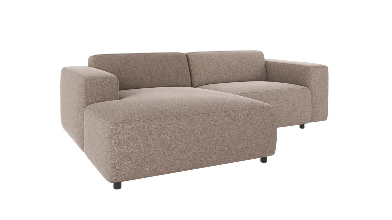 SOFFA i beige  - beige/svart, Klassisk, metall/trä (234/70/161cm) - Rowico