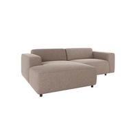 SOFFA i beige  - beige/svart, Klassisk, metall/trä (234/70/161cm) - Rowico