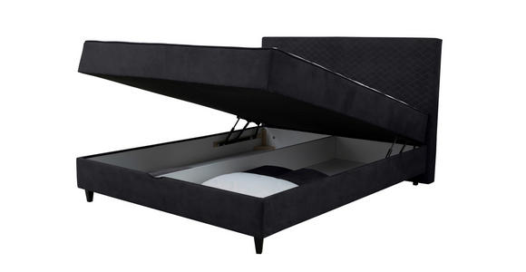 BOXBETT 120/200 cm  in Schwarz  - Schwarz, KONVENTIONELL, Kunststoff/Textil (120/200cm) - Carryhome