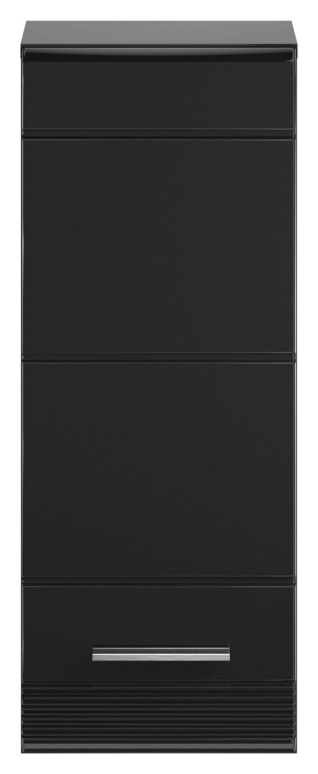 KOUPELNA vysoce lesklá černá  - barvy stříbra/černá, Moderní, kompozitní dřevo/plast (90cm) - MID.YOU