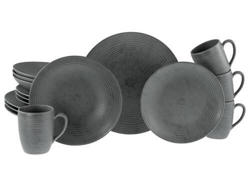 KOMPLETT SERVIS 16 delar  - antracit, Design, keramik - Creatable