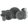 KOMPLETT SERVIS 16 delar  - antracit, Design, keramik - Creatable