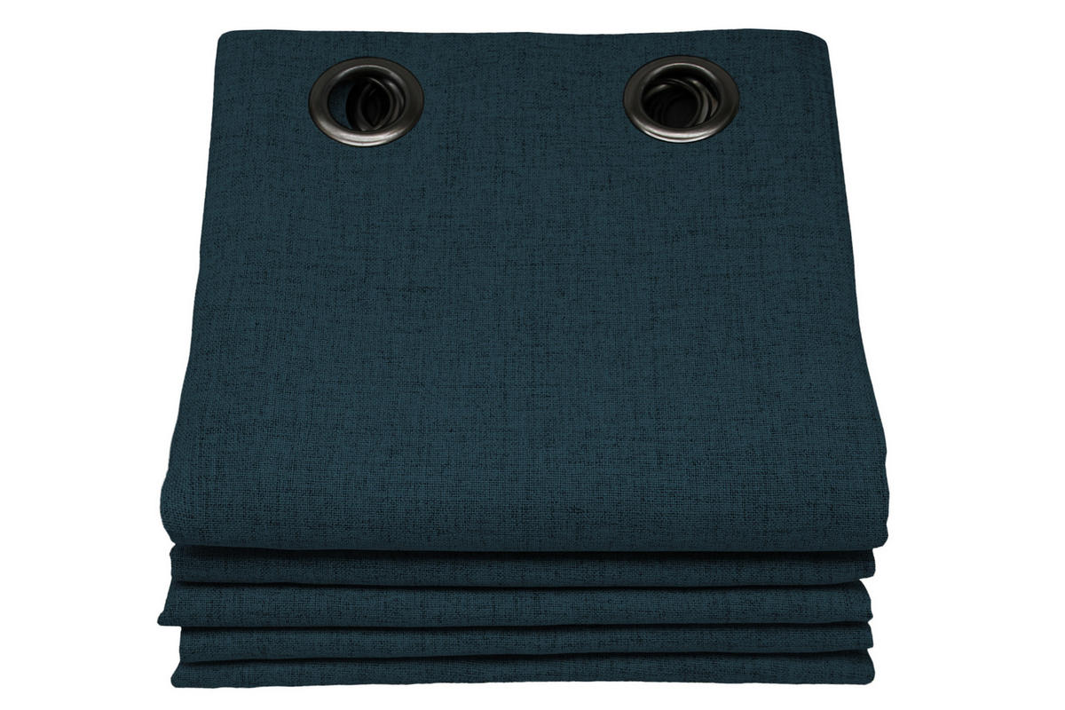 VERDUNKELUNGSVORHANG - Blau, Basics, Textil (135/260cm)
