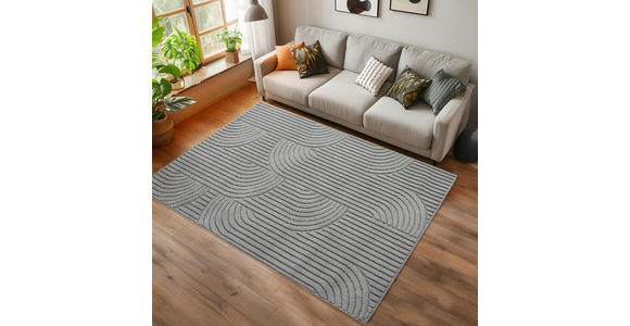 FLACHWEBETEPPICH 60/110 cm HELIX Silberfarben  - Silberfarben, Basics, Kunststoff/Textil (60/110cm) - Novel